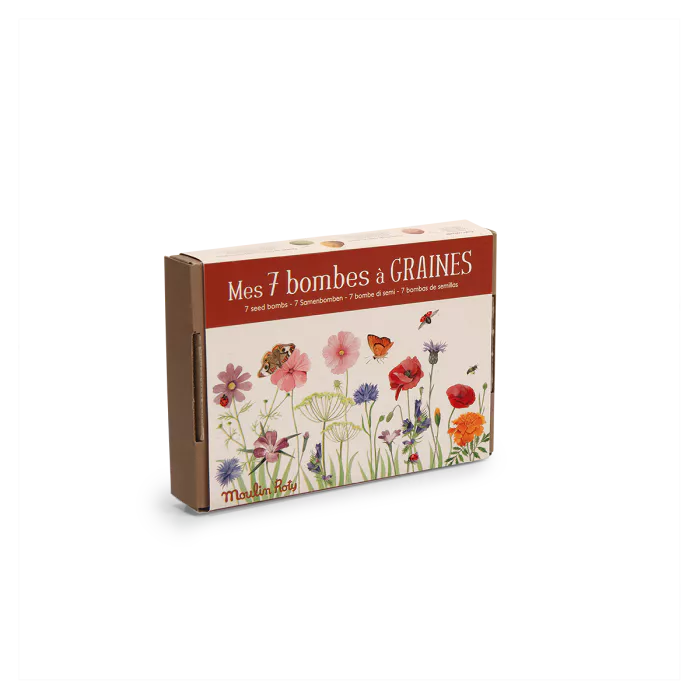 Coffret de 7 bombes à graines Moulin Roty - Maison Continuum