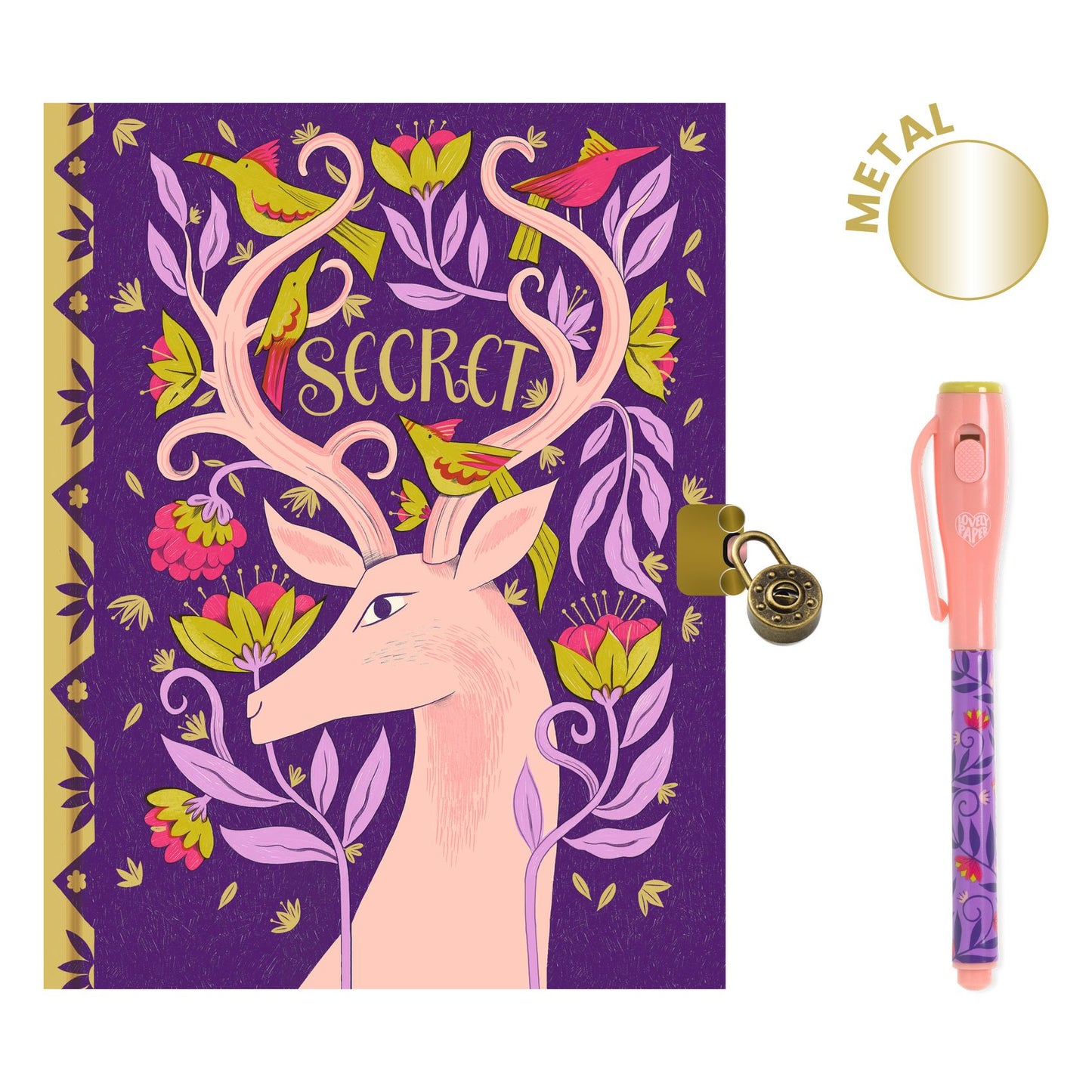 Carnet secret avec feutre magique "Melissa" Djeco Djeco - Maison Continuum
