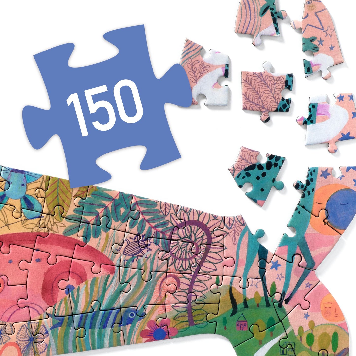 Puzz'art "baleine" 150 pièces Djeco Djeco - Maison Continuum
