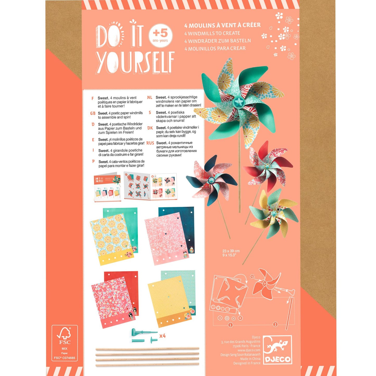 Moulins à vent "Sweet Do it Yourself" Djeco