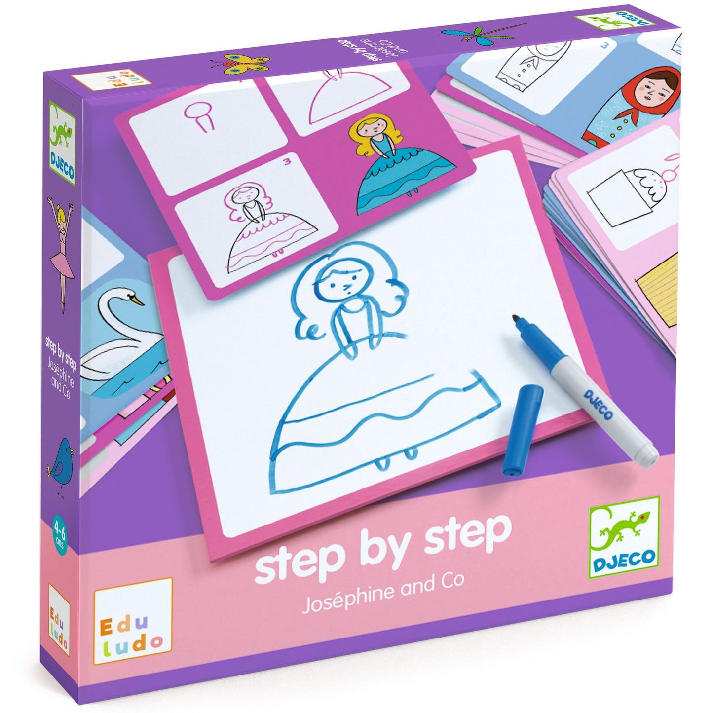 Jeu pour apprendre à dessiner "Step by step Joséphine and Co" Djeco Djeco - Maison Continuum