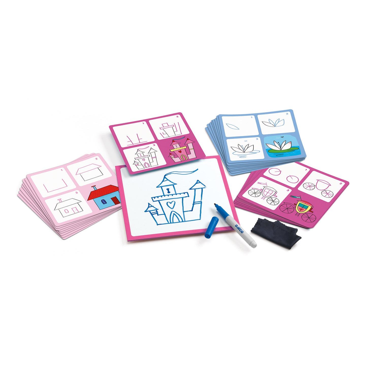 Jeu pour apprendre à dessiner "Step by step Joséphine and Co" Djeco Djeco - Maison Continuum