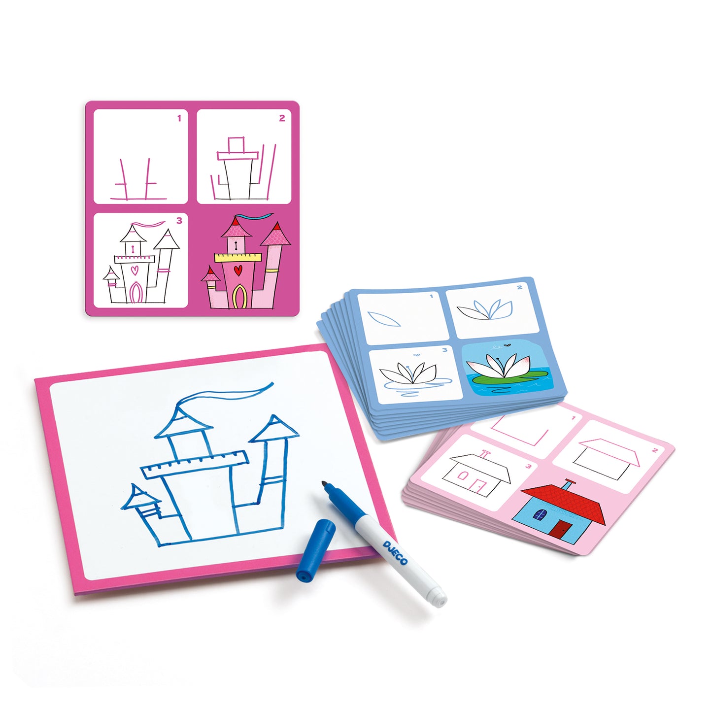 Jeu pour apprendre à dessiner "Step by step Joséphine and Co" Djeco Djeco - Maison Continuum