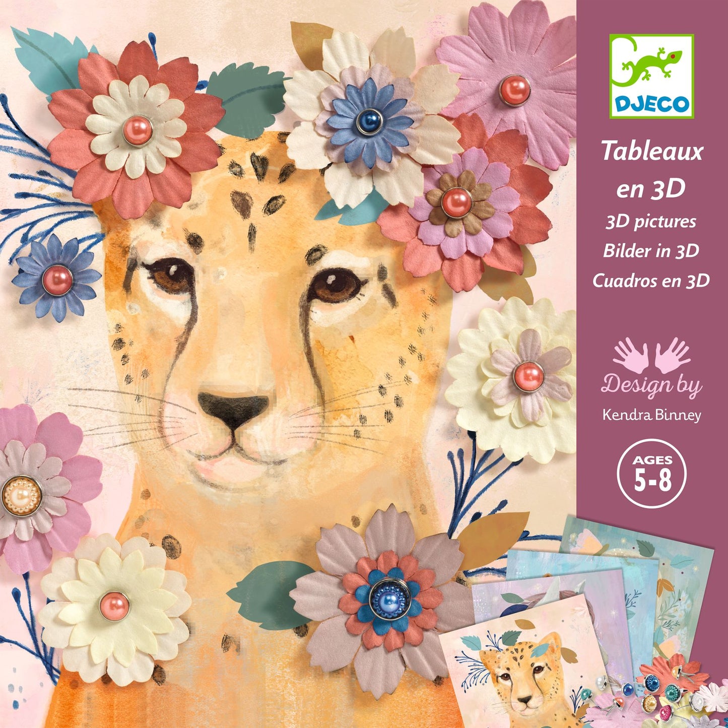 Tableaux en 3D "Couronnes de fleurs" Djeco