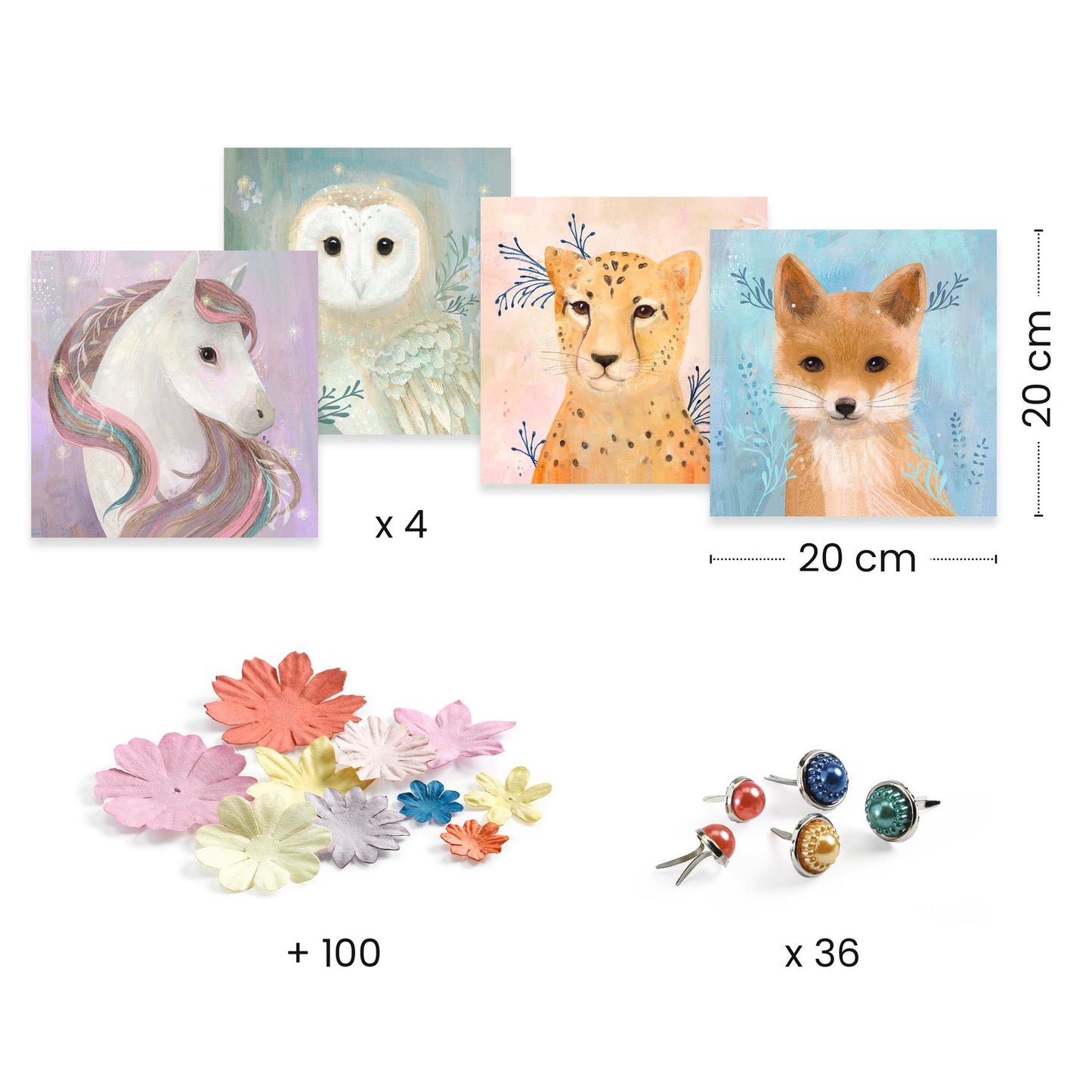 Tableaux en 3D "Couronnes de fleurs" Djeco