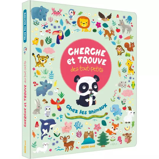 Cherche et trouve des tout-petits "Chez les animaux" Auzou - Maison Continuum