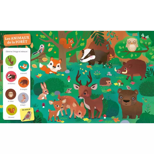 Cherche et trouve des tout-petits "Chez les animaux" Auzou - Maison Continuum