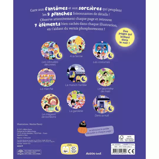 Livre cherche et trouve des tout-petits "Même pas peur" ! Auzou - Maison Continuum