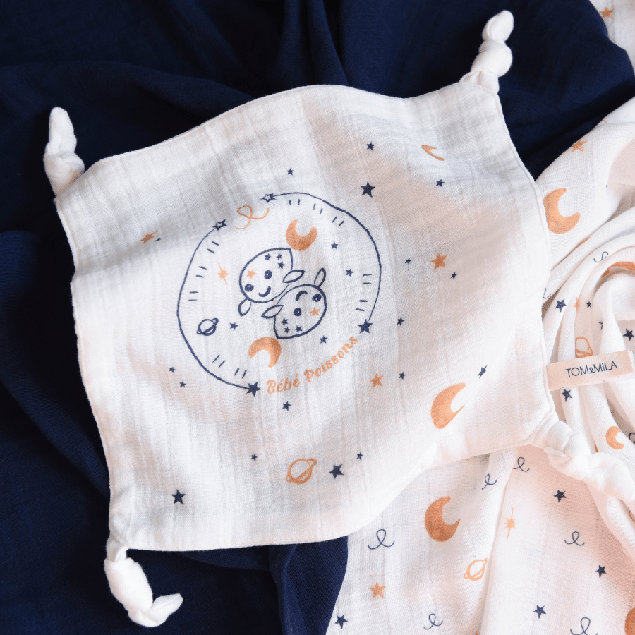 Doudou astro poisson Tom et mila - Maison Continuum