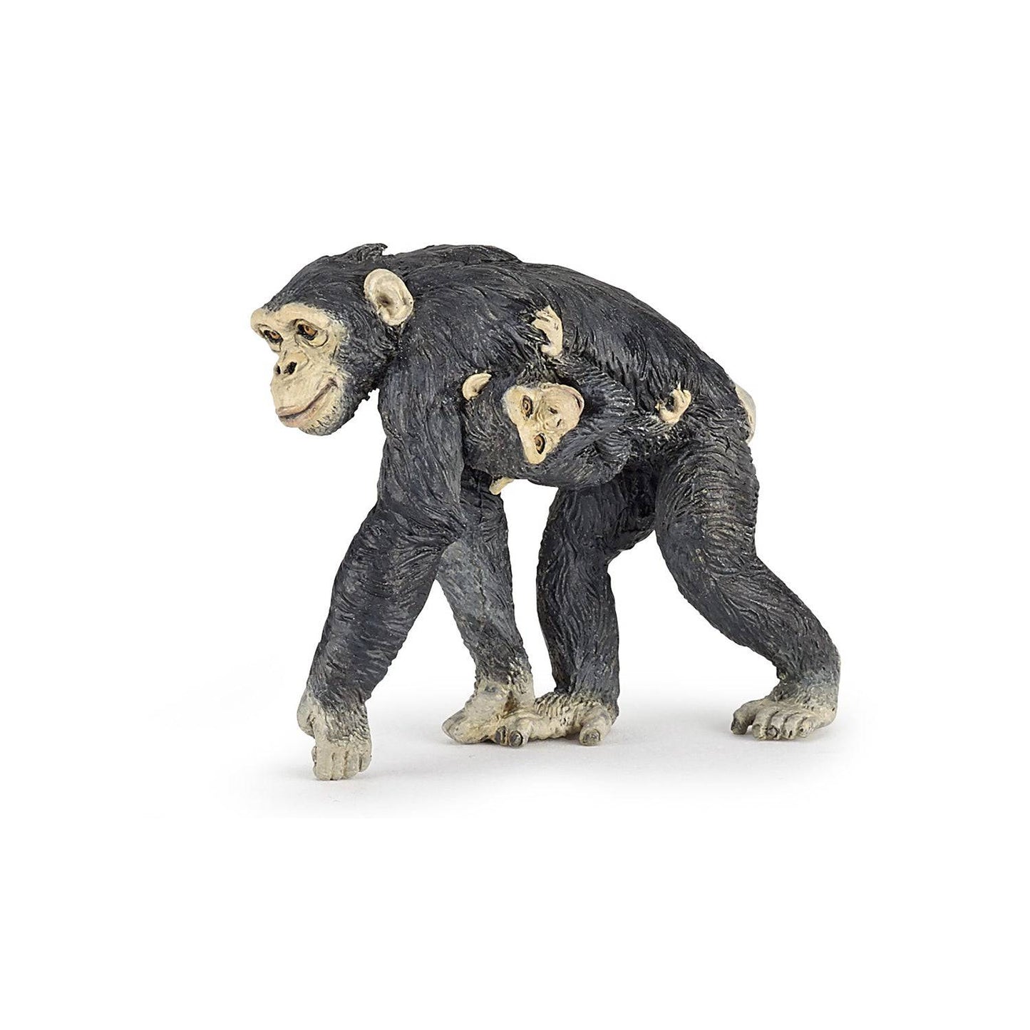 Figurine maman chimpanzé avec son bébé Papo France - Maison Continuum