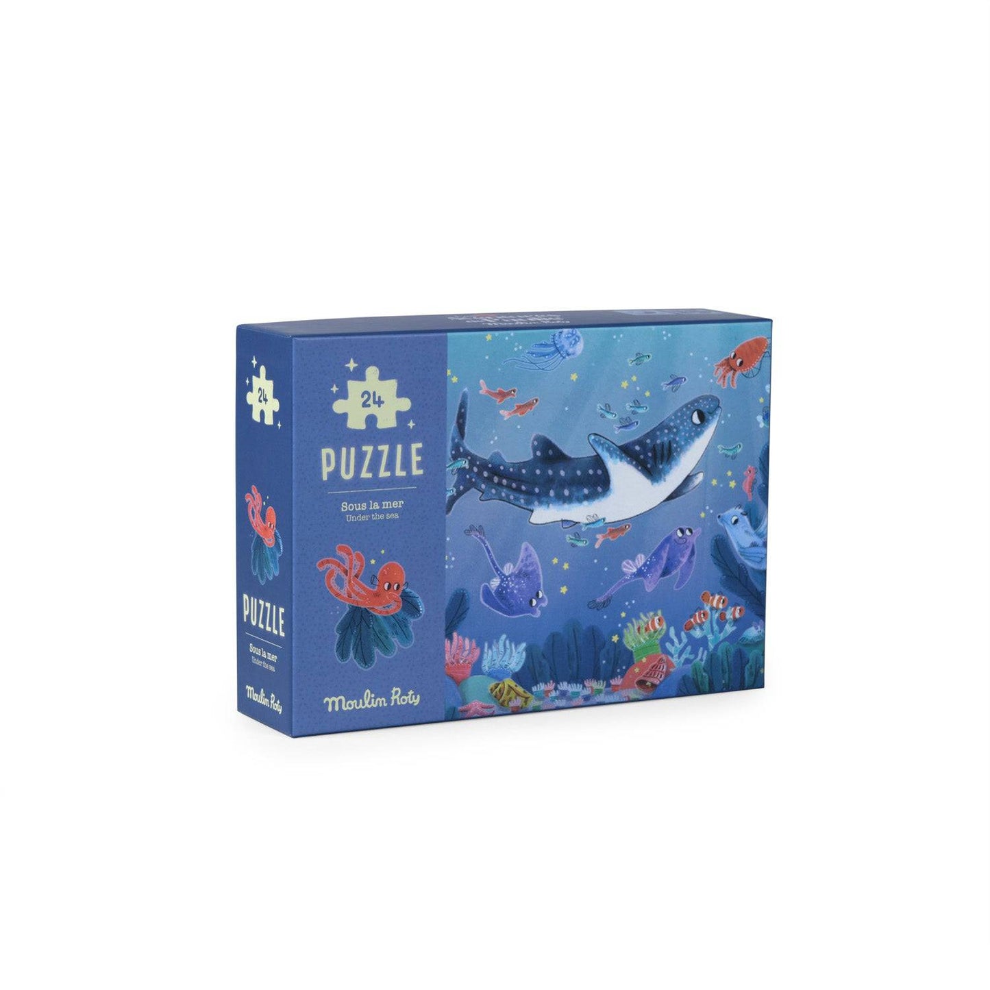 Puzzle phosphorescent "sous la mer" (24 pièces) Moulin Roty - Maison Continuum