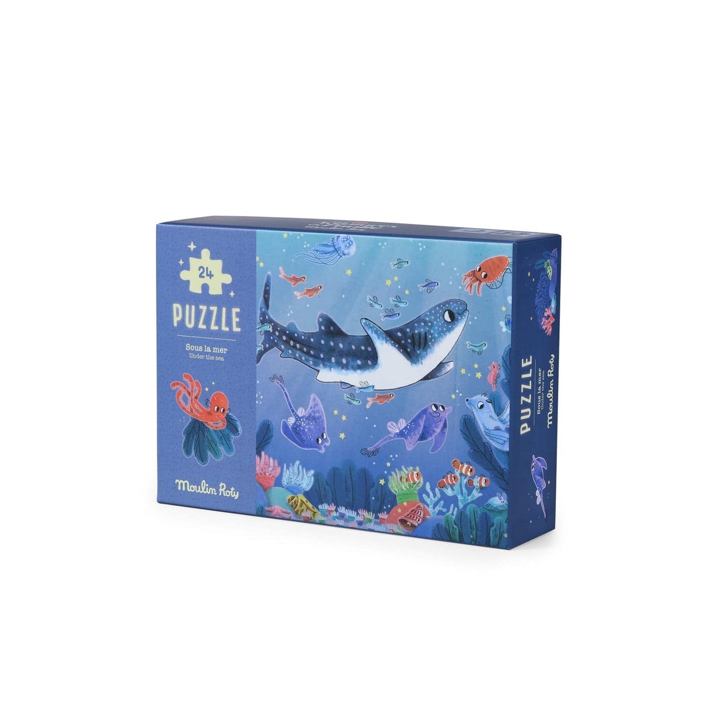 Puzzle phosphorescent "sous la mer" (24 pièces) Moulin Roty - Maison Continuum