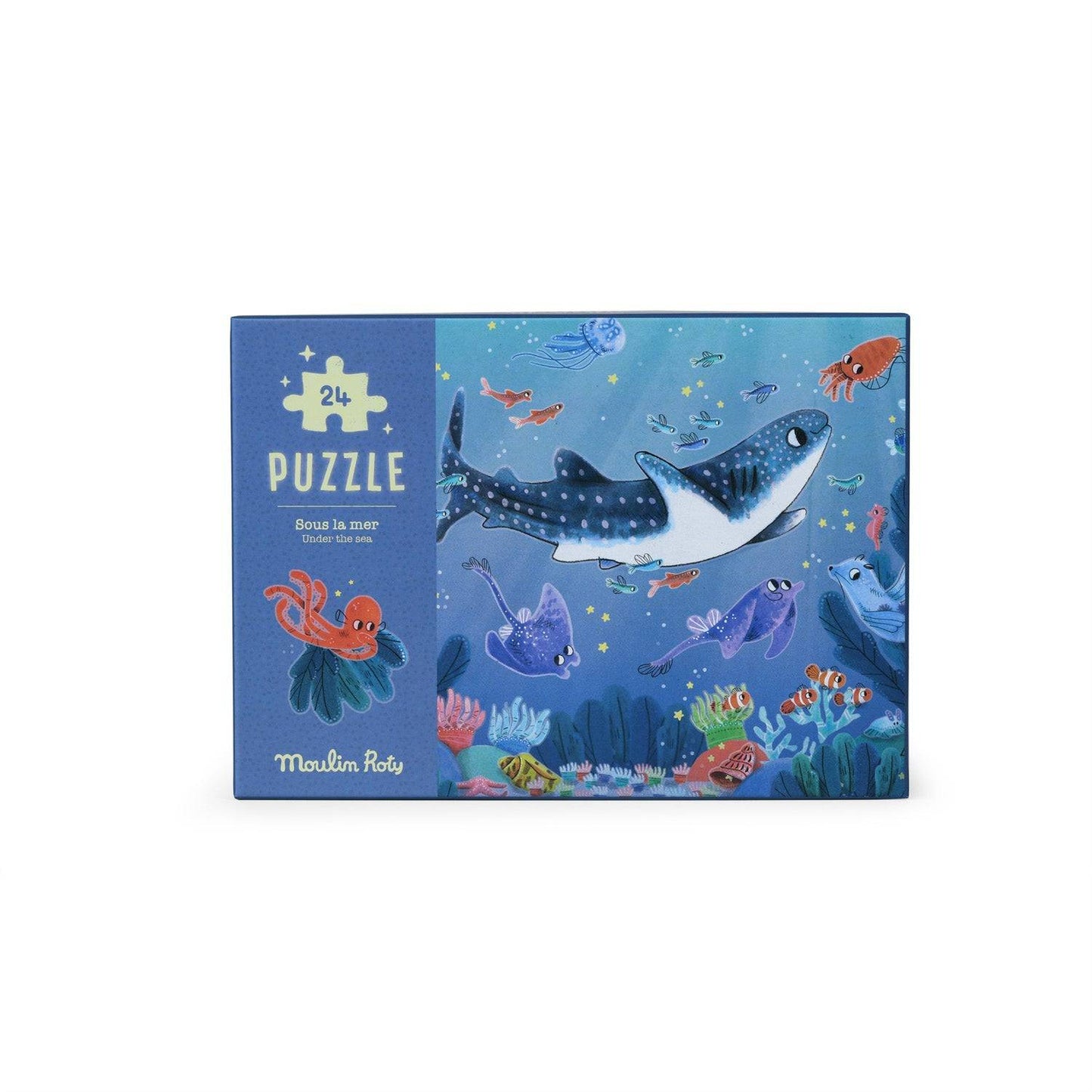 Puzzle phosphorescent "sous la mer" (24 pièces) Moulin Roty - Maison Continuum