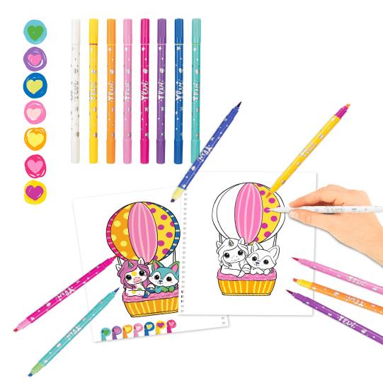 Ylvi Album à colorier avec set crayons Depesche - Maison Continuum
