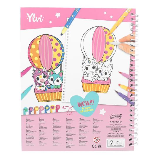 Ylvi Album à colorier avec set crayons Depesche - Maison Continuum