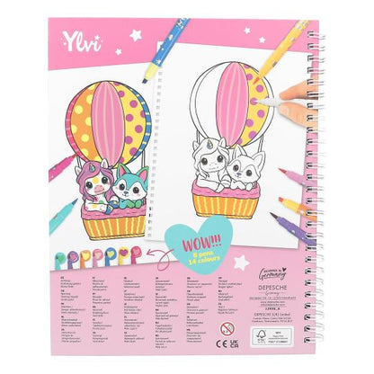 Ylvi Album à colorier avec set crayons Depesche - Maison Continuum