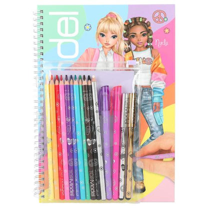 TOPModel Album à colorier avec set crayons Depesche - Maison Continuum