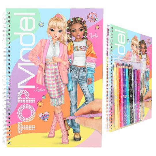 TOPModel Album à colorier avec set crayons Depesche - Maison Continuum