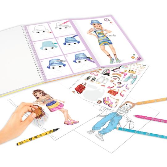 TOPModel Album à colorier avec set crayons Depesche - Maison Continuum