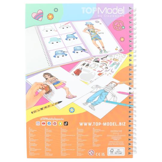 TOPModel Album à colorier avec set crayons Depesche - Maison Continuum