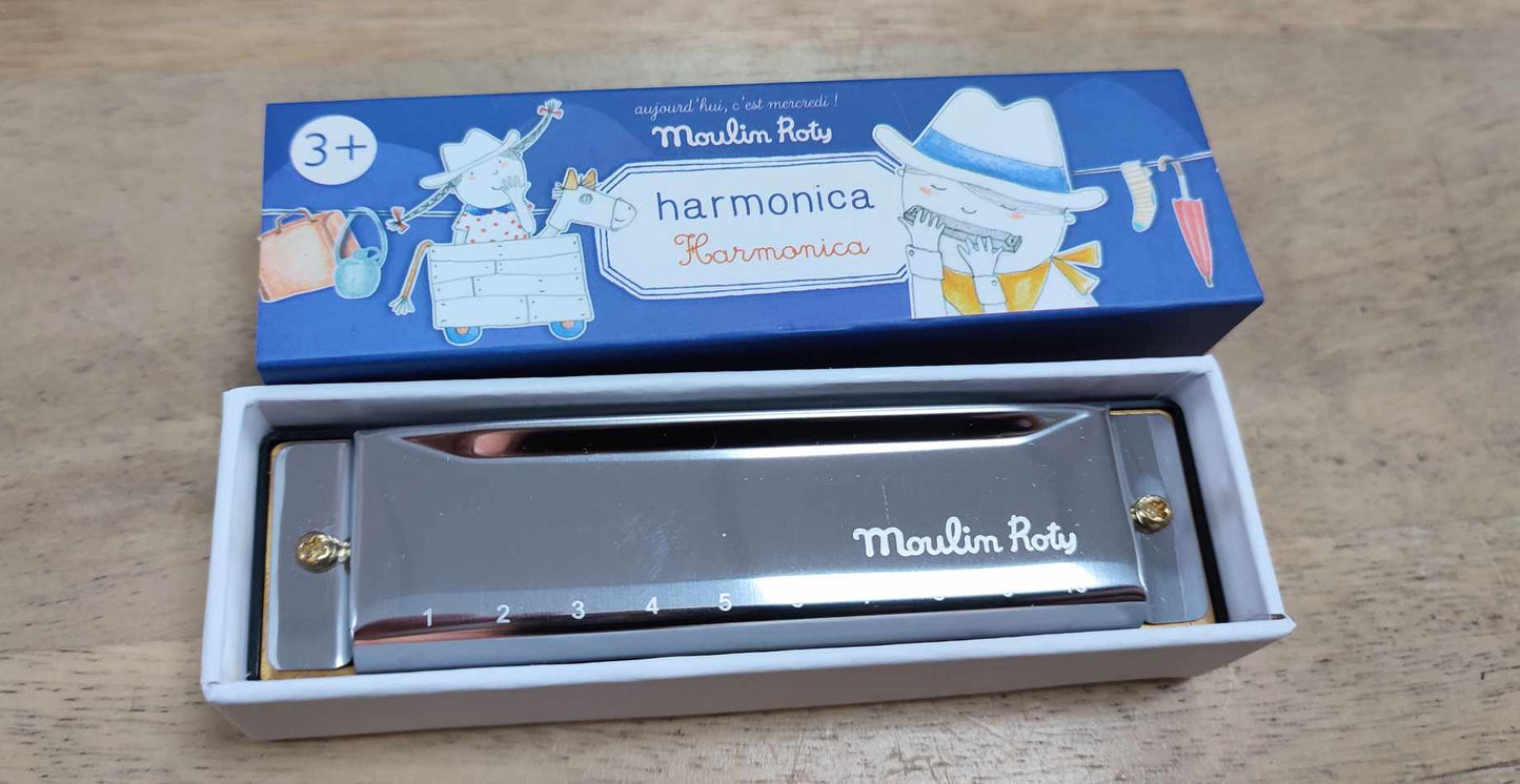 Harmonica "aujourd'hui c'est mercredi" Moulin Roty - Maison Continuum