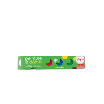6 petits pots de peinture à doigts "Les Popipop" Moulin Roty - Maison Continuum