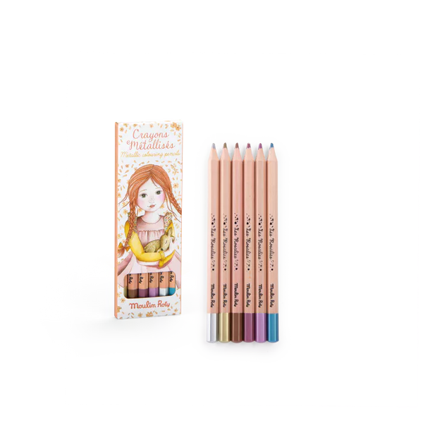 6 metallic pencils 