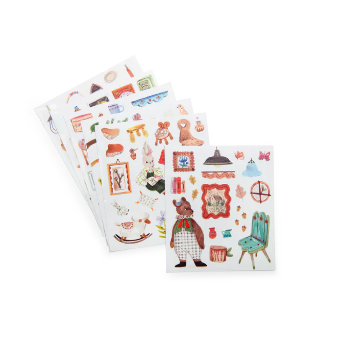 Cahier stickers "Les Minouchkas" Moulin Roty - Maison Continuum
