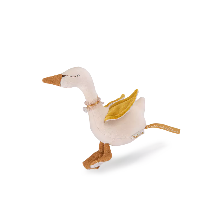 Hochet cygne or et crème Moulin Roty - Maison Continuum