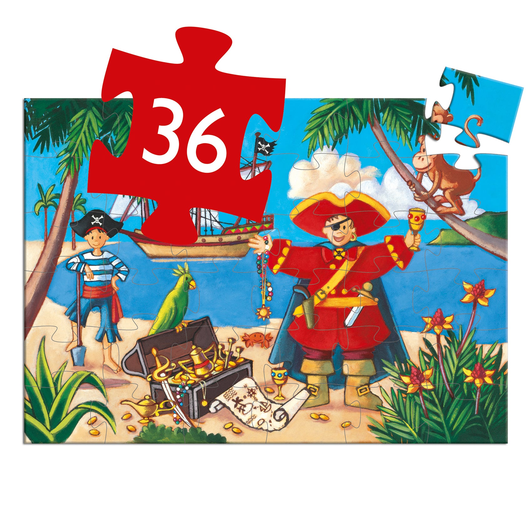Puzzle le pirate et son trésor Djeco Djeco - Maison Continuum