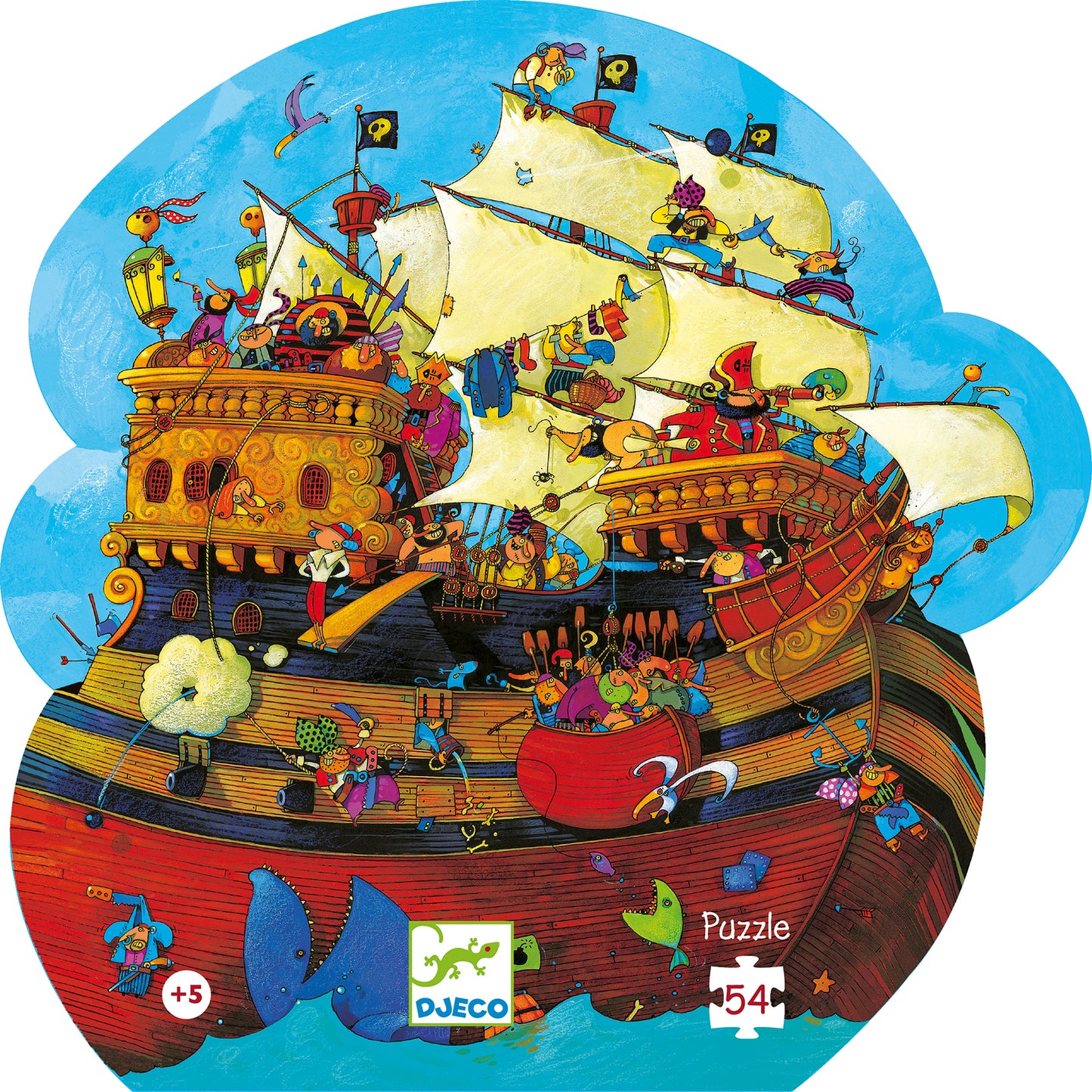 Puzzle "bateau de Barberousse" Djeco (54 pièces) Djeco - Maison Continuum