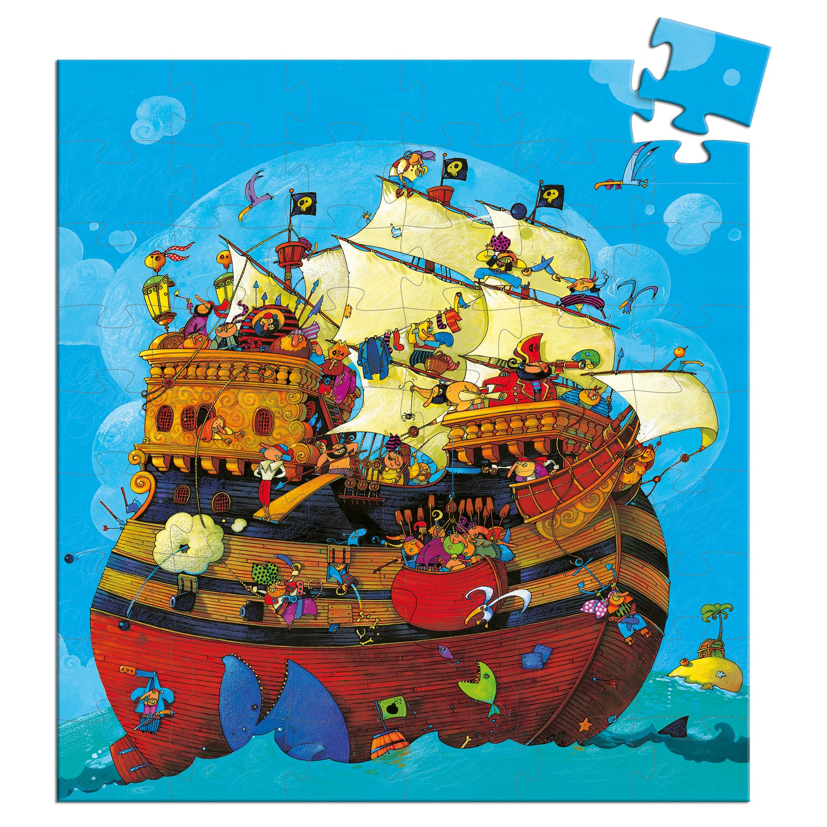 Puzzle "bateau de Barberousse" Djeco (54 pièces) Djeco - Maison Continuum