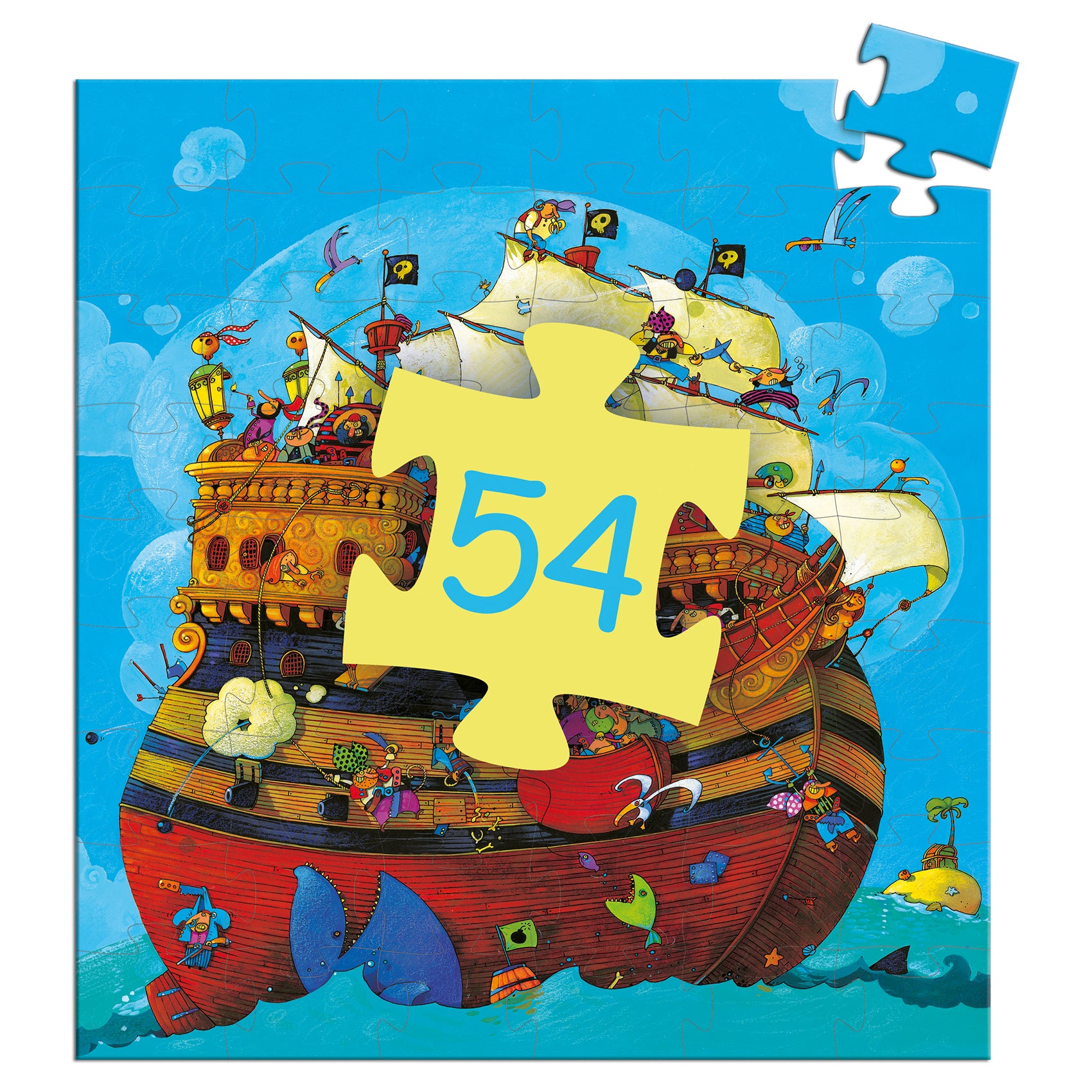Puzzle "bateau de Barberousse" Djeco (54 pièces) Djeco - Maison Continuum