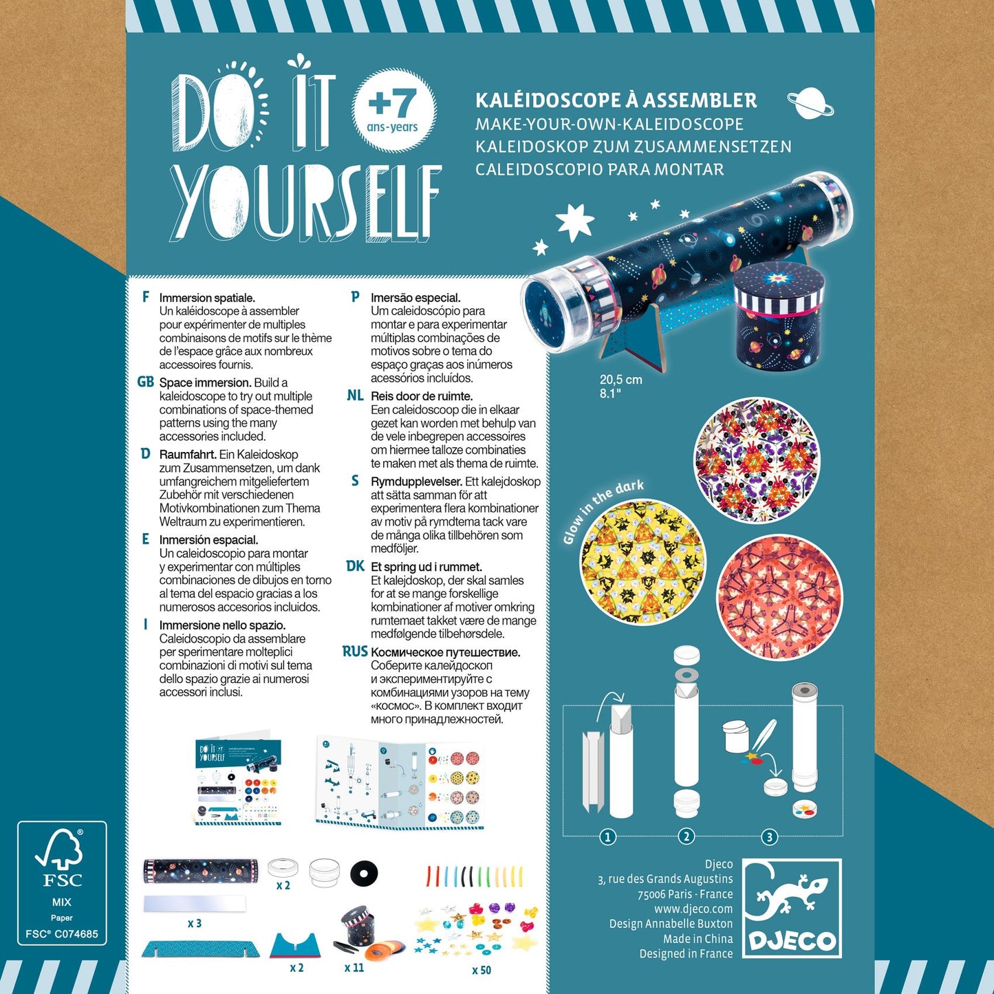 Kaleidoscope to assemble "space immersion" Do it Yourself Djeco