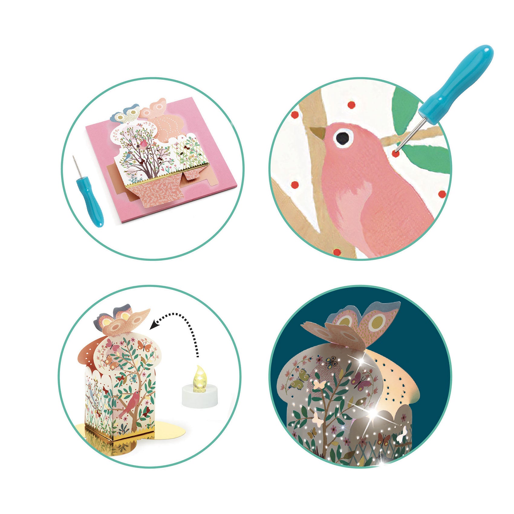 2 lanternes déco à créer Do it Yourself Djeco Djeco - Maison Continuum