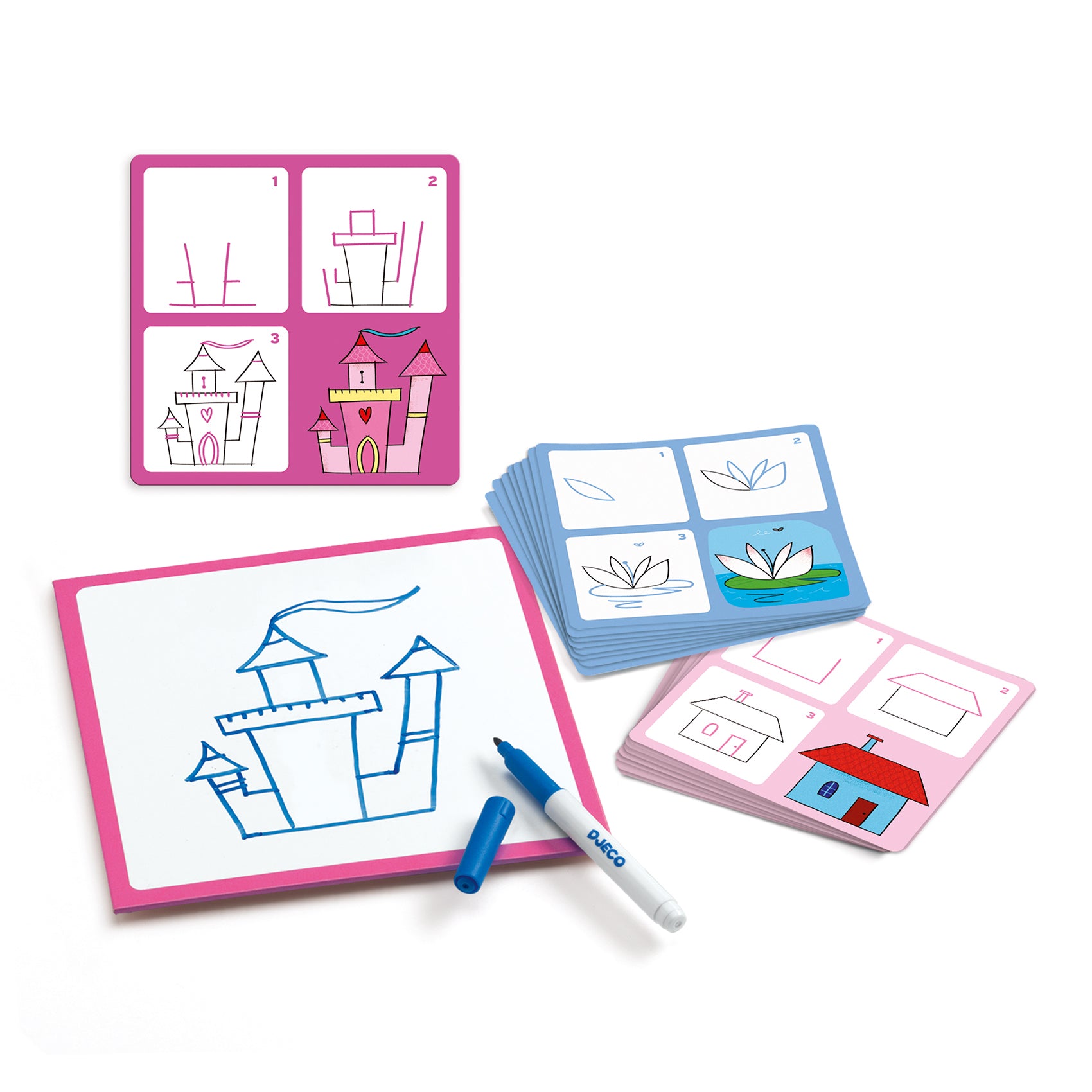 Jeu pour apprendre à dessiner "Step by step Joséphine and Co" Djeco Djeco - Maison Continuum