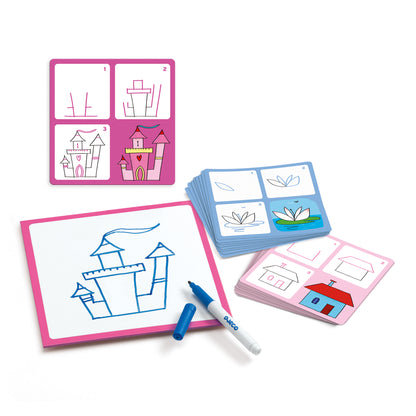 Jeu pour apprendre à dessiner "Step by step Joséphine and Co" Djeco Djeco - Maison Continuum