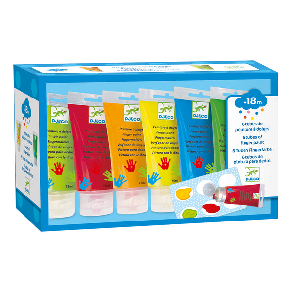 6 tubes of Djeco finger paint