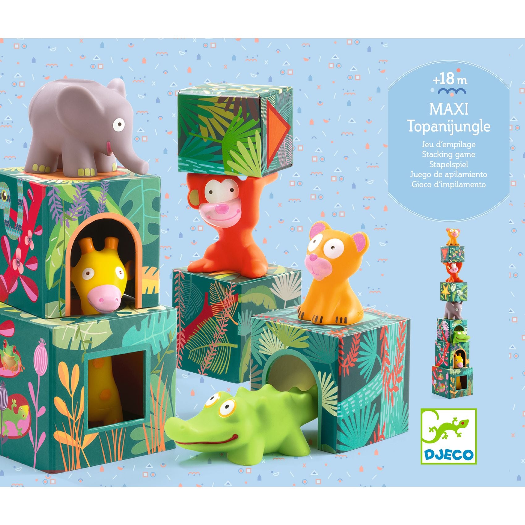 Jeu d'empilage "Maxi Topanijungle" Djeco Djeco - Maison Continuum