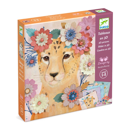 Tableaux en 3D "Couronnes de fleurs" Djeco