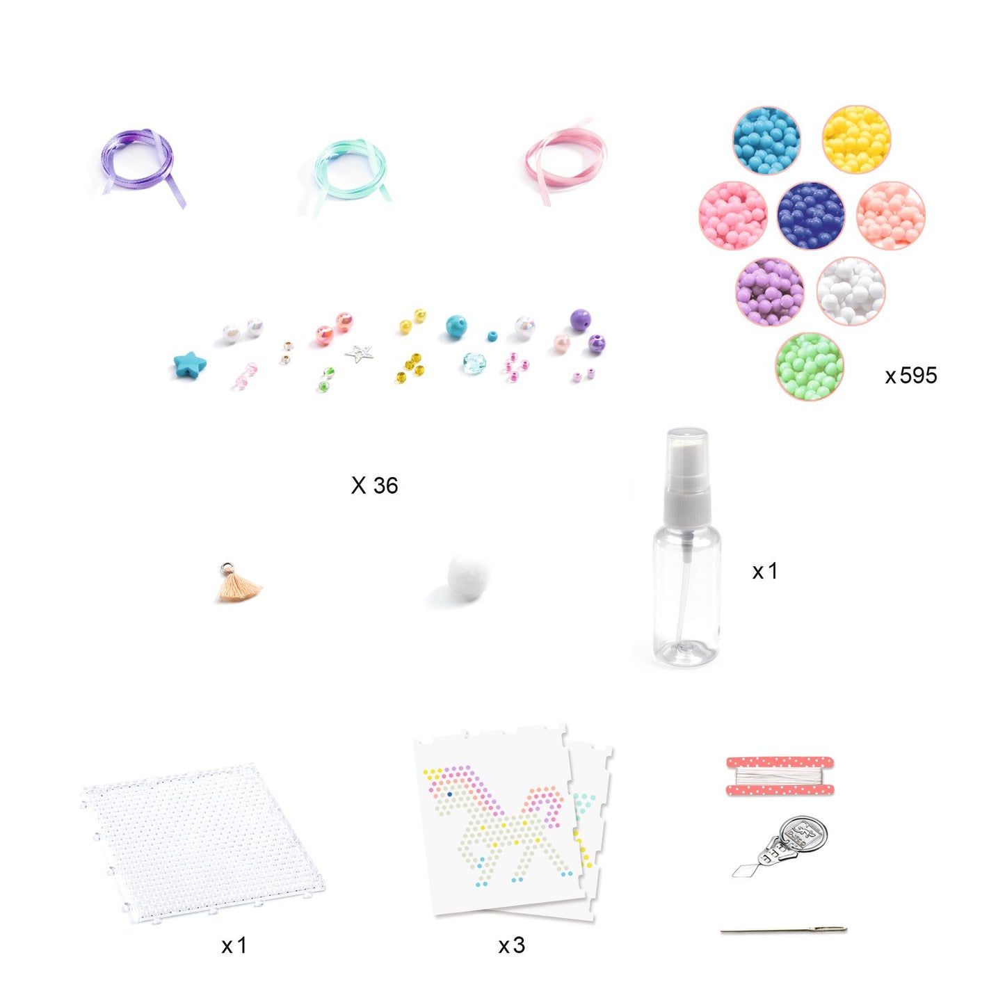 Djeco "rainbow" water bead collage kit