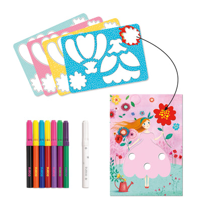 Magic felt-tip pens "Marie's pretty dresses" Djeco