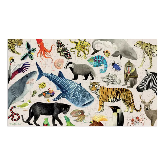 Puzzle "les animaux du monde" (200 pièces) Moulin Roty - Maison Continuum