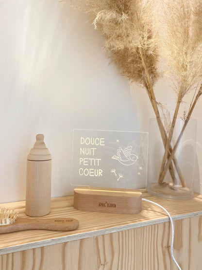 Veilleuse "douce nuit petit coeur" April Eleven - Maison Continuum