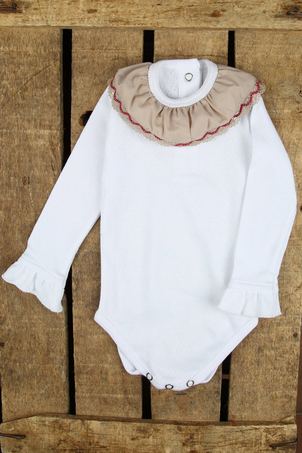Baby bodysuit Francis (Pierrot collar)