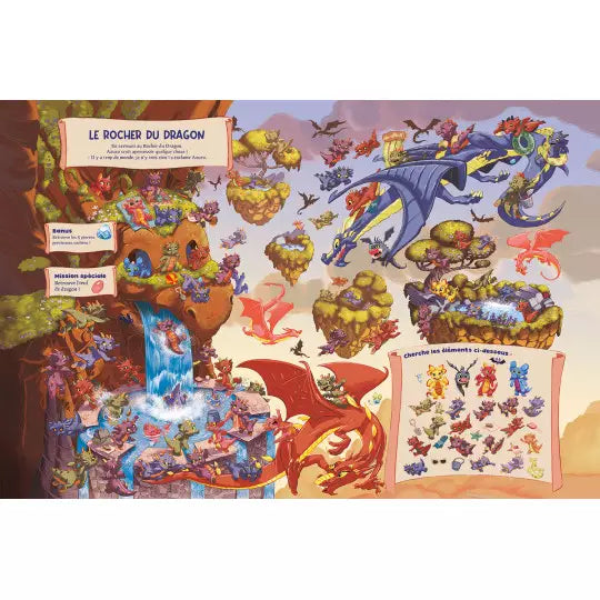 Livre " Cherche & trouve - Azuro et les dragons" Auzou - Maison Continuum