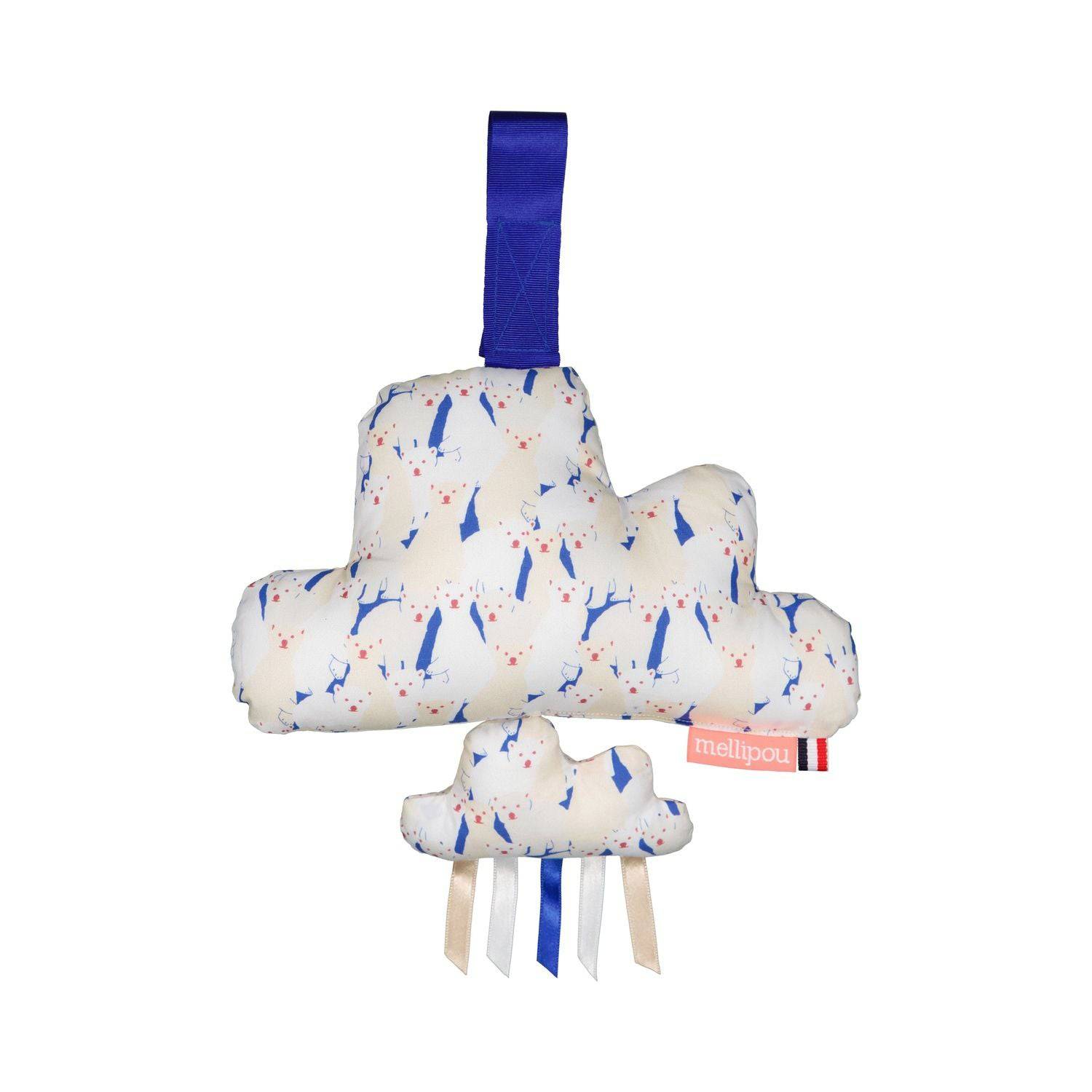 Coussin musical Dirty Dancing deux nuages motif oursons Mellipou - Maison Continuum