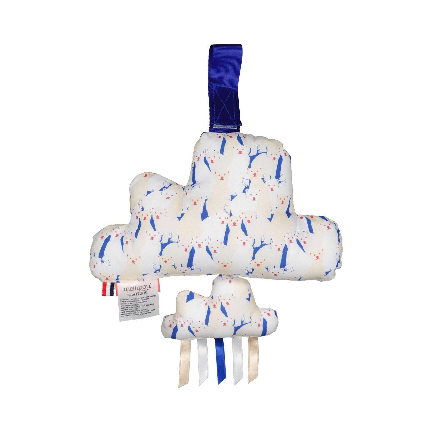 Coussin musical Dirty Dancing deux nuages motif oursons Mellipou - Maison Continuum