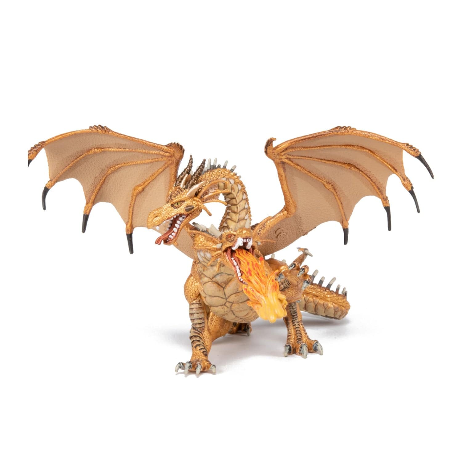 Figurine dragon 2 têtes or - Maison Continuum