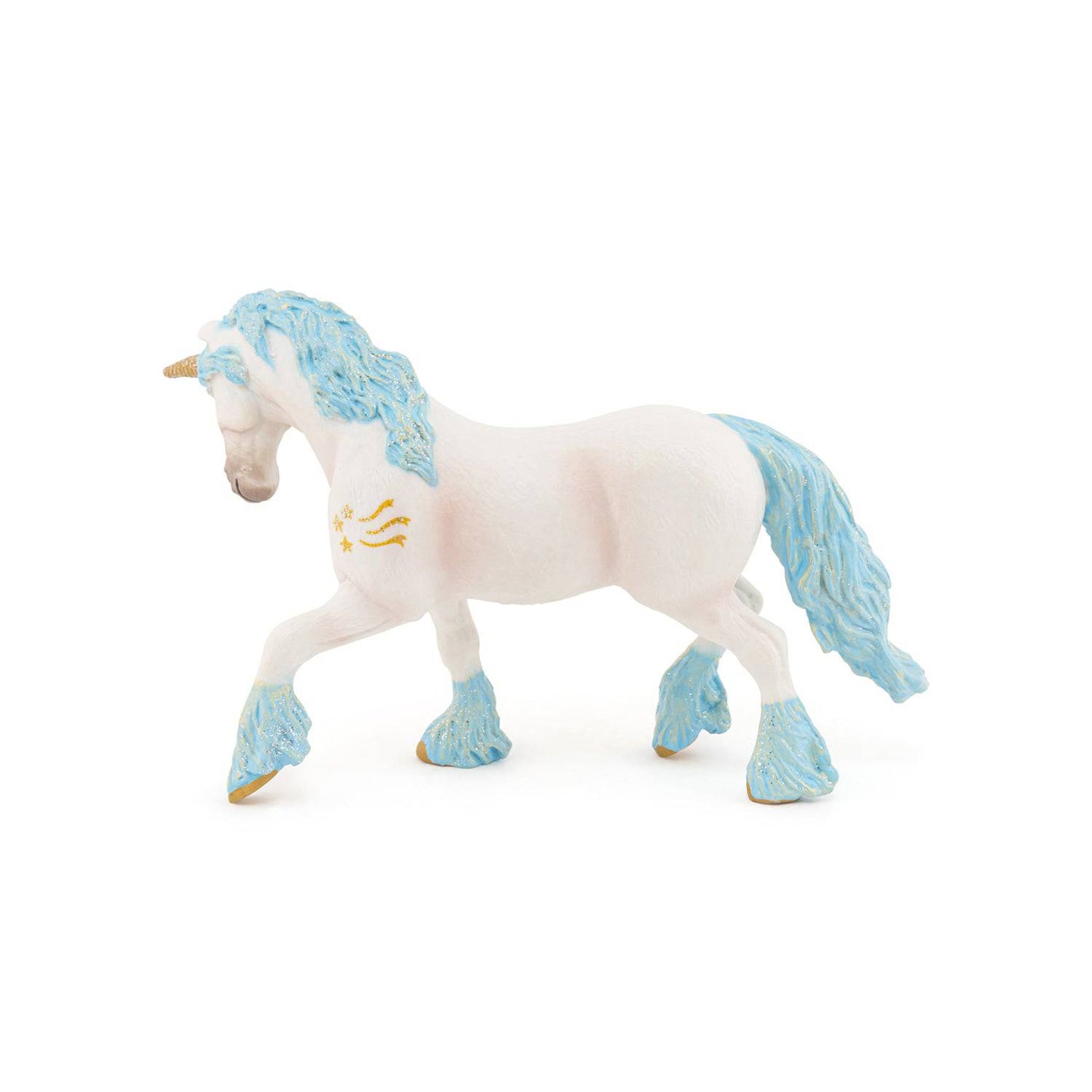 Figurine licorne blanche et bleue Papo France - Maison Continuum